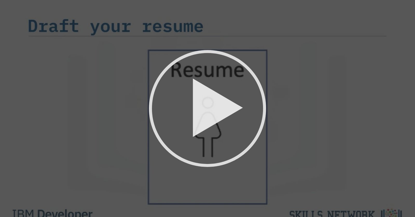 You are currently viewing Draft Your Resume  – Building a Foundation