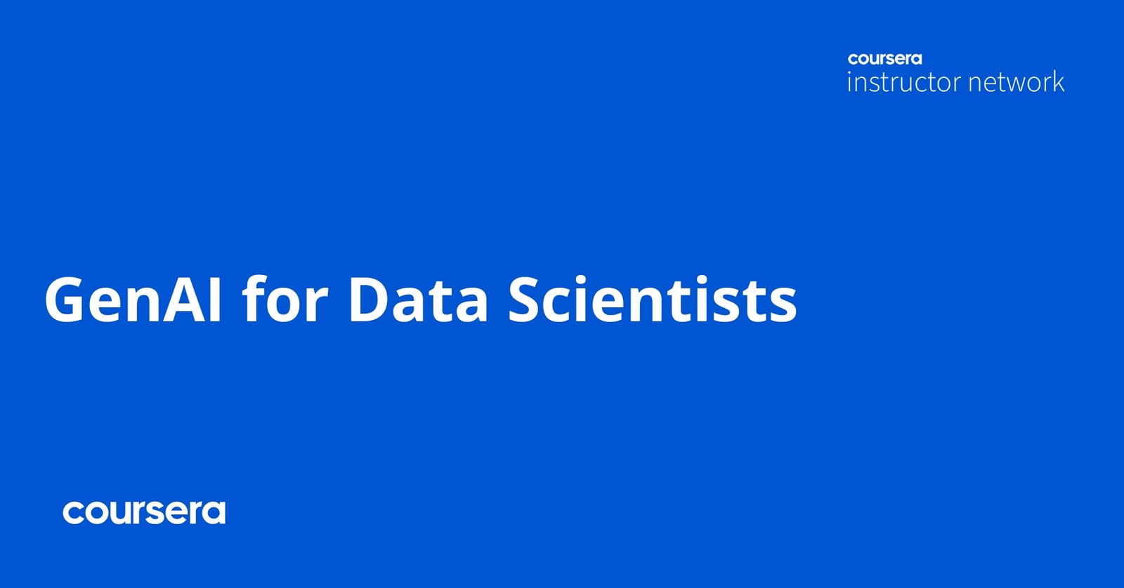 Read more about the article GenAI for Data Scientists
